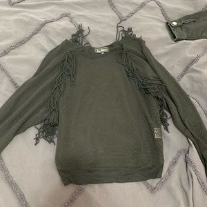 Mesh sweater with fringe from Sam Edelman